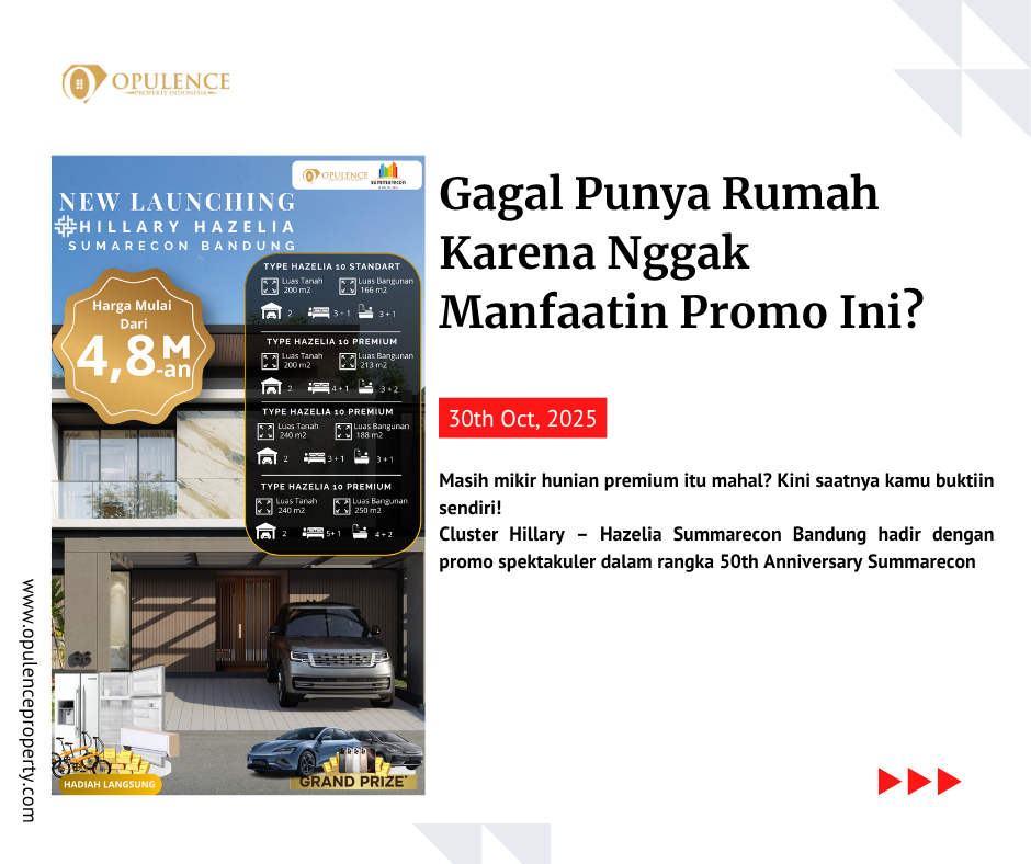 Promo Cluster Hillary Summarecon Bandung | Hunian Premium Harga Terjangkau